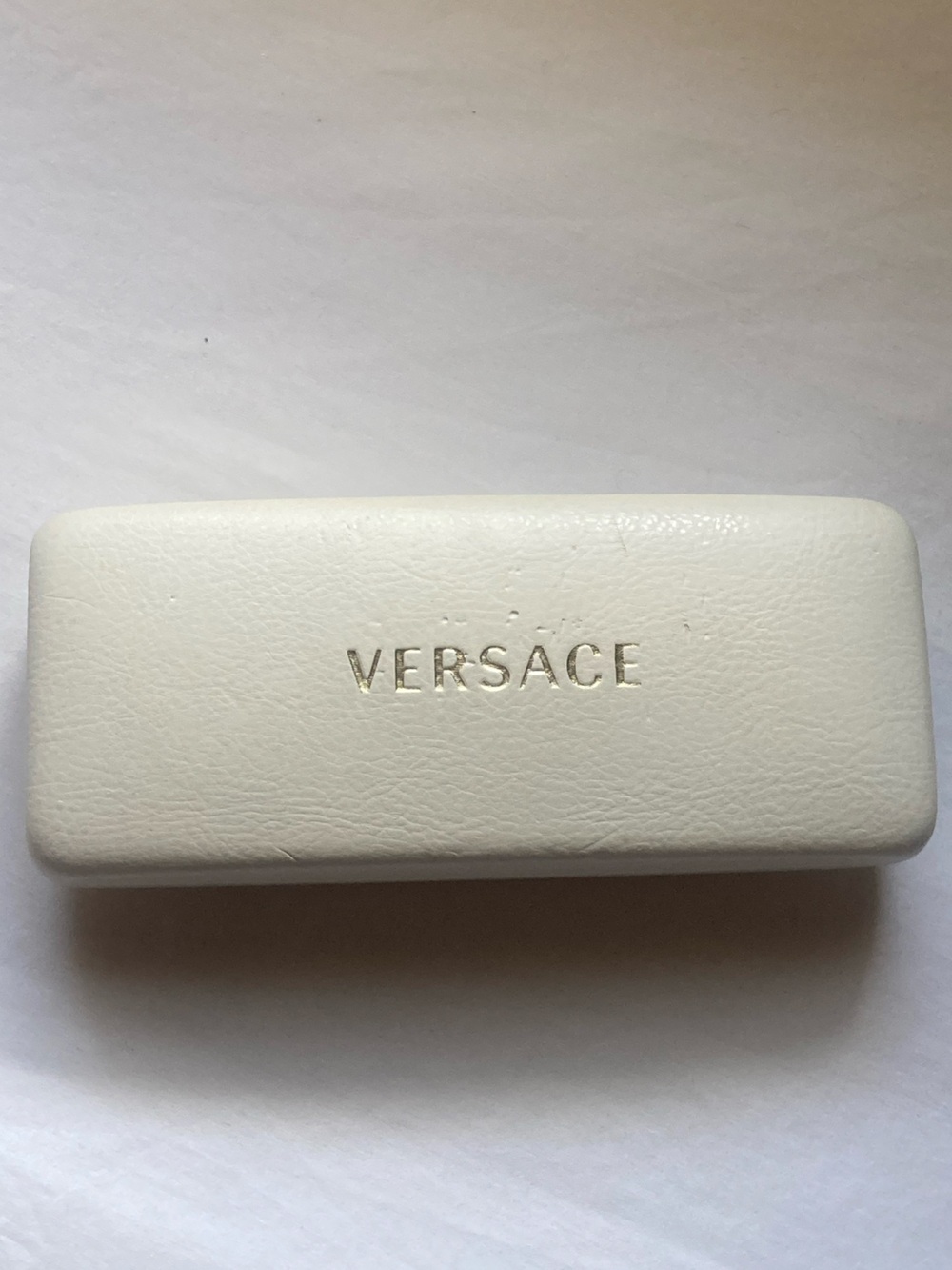 Versace Eyewear Case with White Leather Exterior